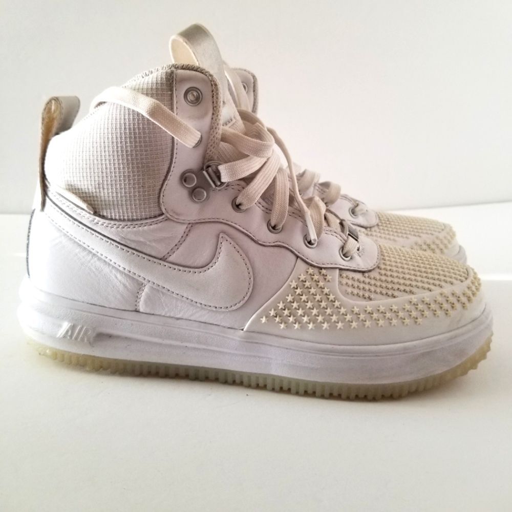 Nike Lunar Force 1 Duckboot Sneakers White Size 8.5 Women 7 youth Retro